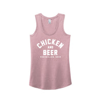 Poultry Days Chicken & Beer Ladies Tri Blend Tank